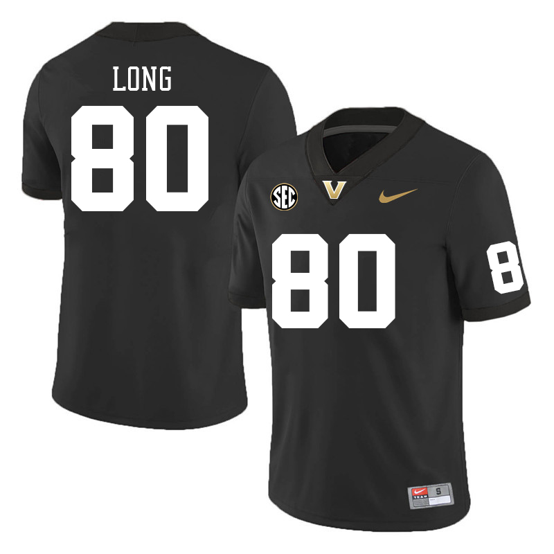 Vanderbilt Commodores #80 Wilson Long College Football Jerseys Sale Stitched-Black